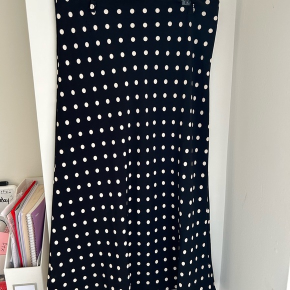 Rachel Zoe Black and White Polka Dot Slip Skirt - Picture 1 of 5